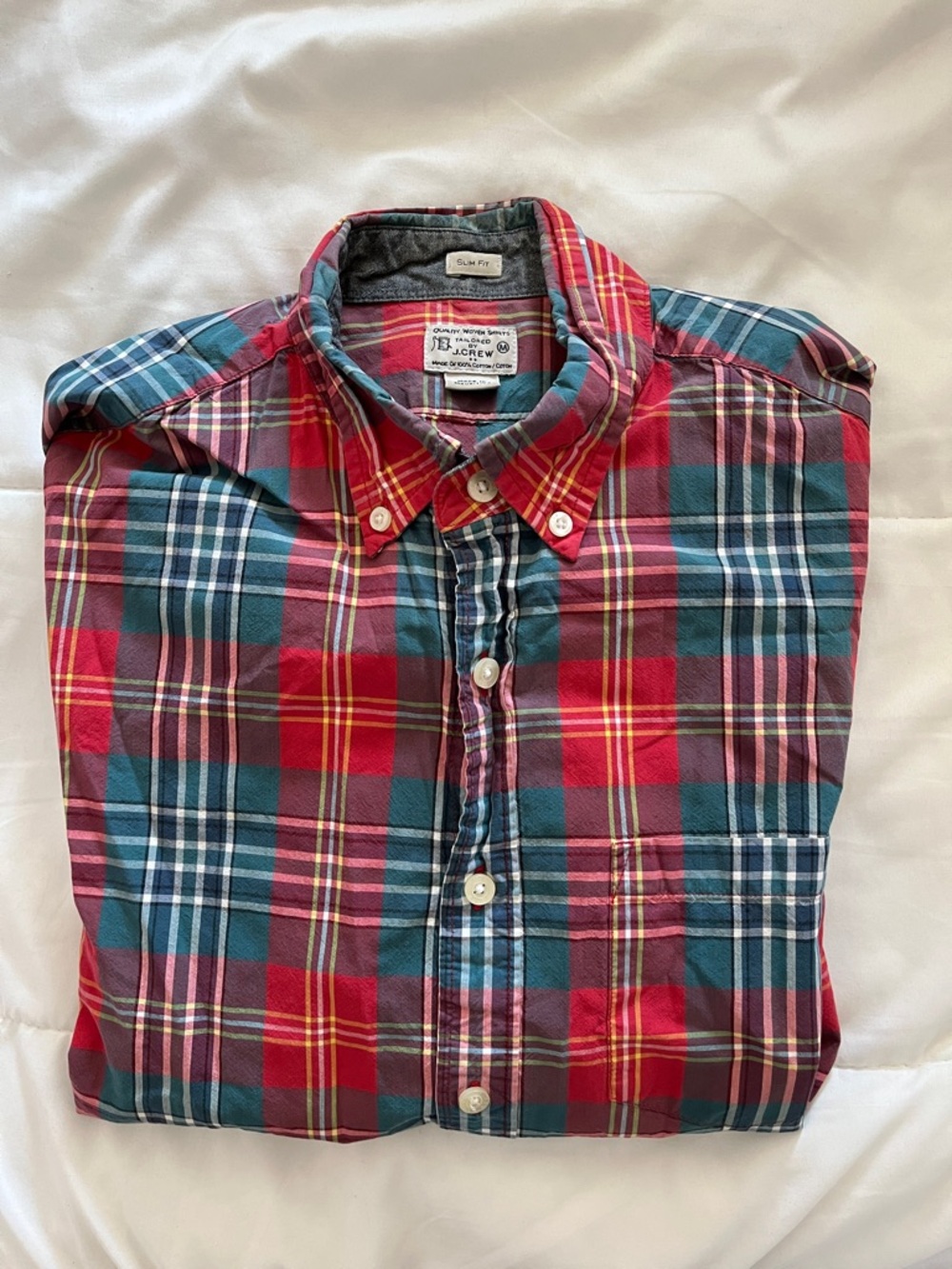 J. Crew Plaid Button-Down Shirt